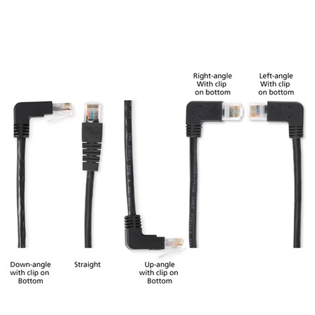 Black Box 3 Bl Cat6 Ang Cable D/U EVNSL216-0003-90DU